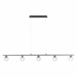 Luminaires Paul Neuhaus Éclairage Led|Suspension Paul Neuhaus WIDOW LED Noir, 5 lumières