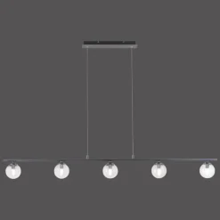 Luminaires Paul Neuhaus Éclairage Led|Suspension Paul Neuhaus WIDOW LED Noir, 5 lumières