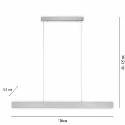 Luminaires Paul Neuhaus Suspensions|Suspension Paul-Neuhaus NANIA LED Argenté, 1 lumière