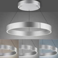Luminaires Paul Neuhaus Éclairage Led|Suspension Paul-Neuhaus PURE E-CLIPSE LED Argenté, 2 lumières, Télécommandes