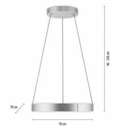 Luminaires Paul Neuhaus Éclairage Led|Suspension Paul-Neuhaus PURE E-CLIPSE LED Argenté, 2 lumières, Télécommandes