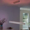 Suspension Paul-Neuhaus Q-ADRIANA LED Aluminium, 2 lumières, Télécommandes