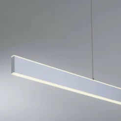 Suspension Paul-Neuhaus Q-ADRIANA LED Aluminium, 2 lumières, Télécommandes