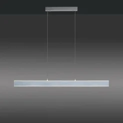 Suspension Paul-Neuhaus Q-ADRIANA LED Aluminium, 2 lumières, Télécommandes