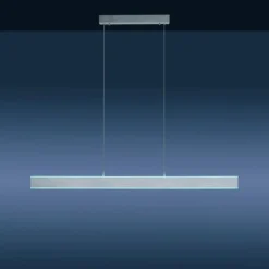 Suspension Paul-Neuhaus Q-ADRIANA LED Aluminium, 2 lumières, Télécommandes