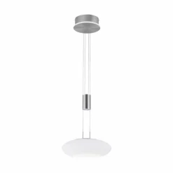 Suspension Paul-Neuhaus Q-ETIENNE LED Acier brossé, 2 lumières, Télécommandes