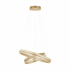 Suspension Paul-Neuhaus Q-VITO LED Laiton, 2 lumières, Télécommandes
