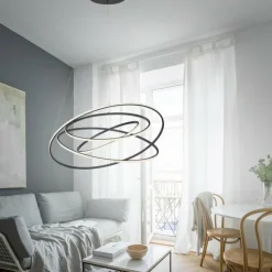Luminaires Paul Neuhaus Éclairage Led|Suspension Paul-Neuhaus TESSARA LED Anthracite, 1 lumière, Télécommandes