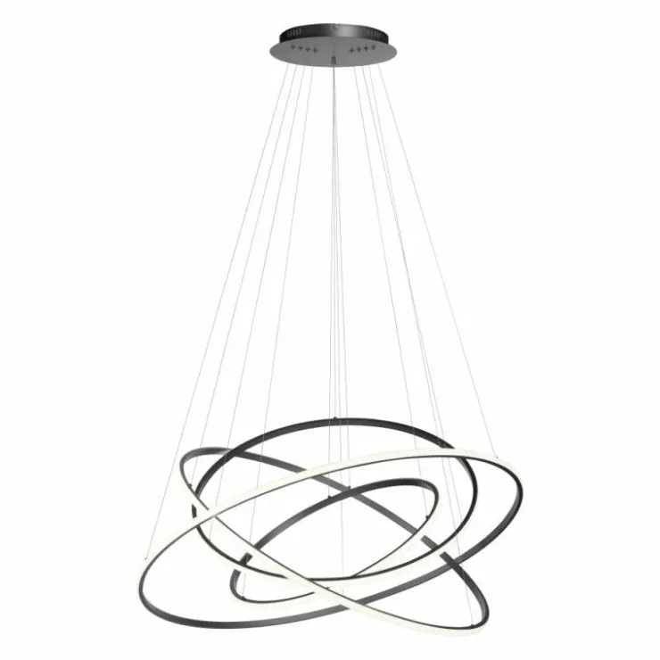 Luminaires Paul Neuhaus Éclairage Led|Suspension Paul-Neuhaus TESSARA LED Anthracite, 1 lumière, Télécommandes