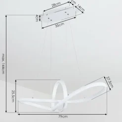 hofstein Éclairage Led|Suspension Pitasch LED Blanc, 1 lumière