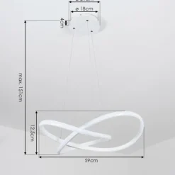hofstein Éclairage Led|Suspension Pitasch LED Blanc, 1 lumière