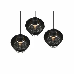 Luminaires Reality Suspensions|Suspension Reality Borka Noir, 3 lumières
