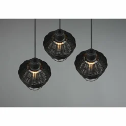 Luminaires Reality Suspensions|Suspension Reality Borka Noir, 3 lumières