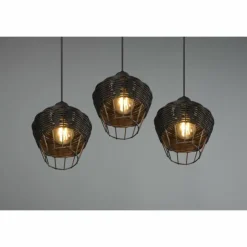 Luminaires Reality Suspensions|Suspension Reality Borka Noir, 3 lumières