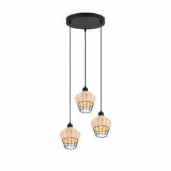 Luminaires Reality Suspensions|Suspension Reality Borka Noir, 3 lumières