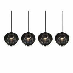 Luminaires Reality Suspensions|Suspension Reality Borka Noir, 4 lumières