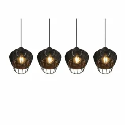 Luminaires Reality Suspensions|Suspension Reality Borka Noir, 4 lumières