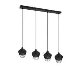 Luminaires Reality Suspensions|Suspension Reality Borka Noir, 4 lumières