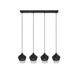 Luminaires Reality Suspensions|Suspension Reality Borka Noir, 4 lumières