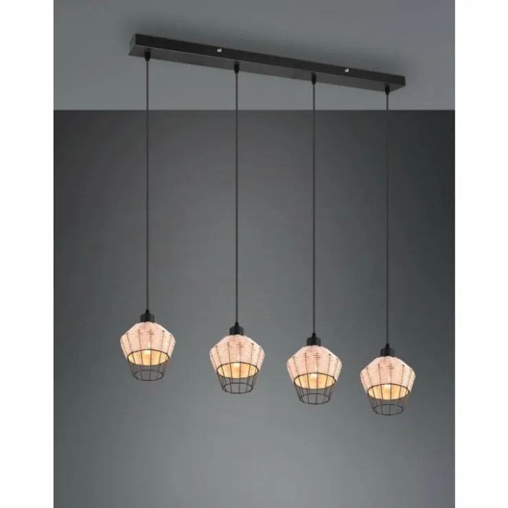 Luminaires Reality Suspensions|Suspension Reality Borka Noir, 4 lumières