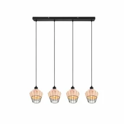Luminaires Reality Suspensions|Suspension Reality Borka Noir, 4 lumières