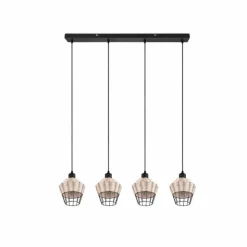 Luminaires Reality Suspensions|Suspension Reality Borka Noir, 4 lumières