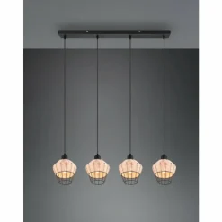 Luminaires Reality Suspensions|Suspension Reality Borka Noir, 4 lumières