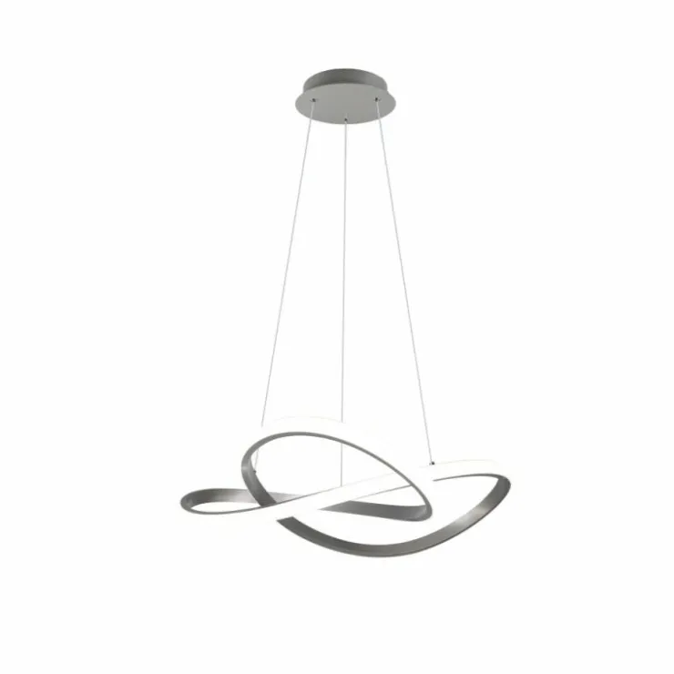 Luminaires Reality Éclairage Led|Suspension Reality Course LED Nickel mat, 1 lumière