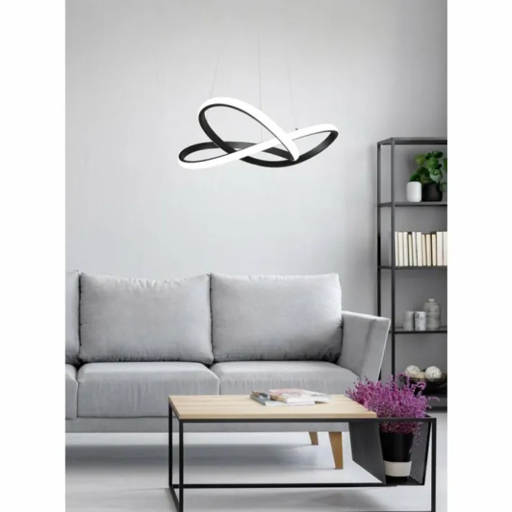 Luminaires Reality Éclairage Led|Suspension Reality Course LED Noir, 1 lumière