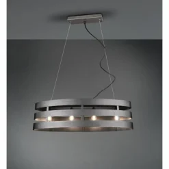 Luminaires Reality Éclairage Led|Suspension Reality Duncan LED Brun foncé, Nickel mat, 4 lumières