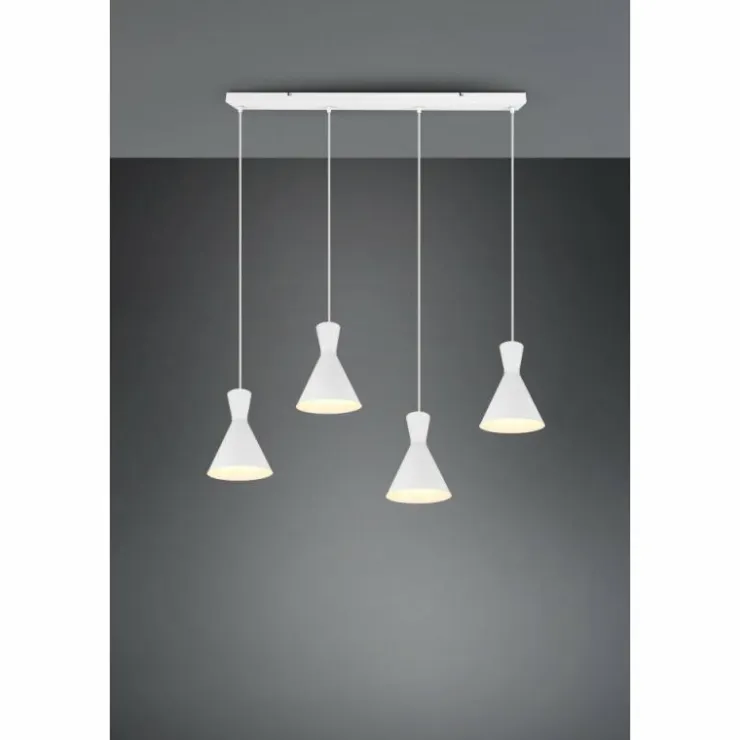Luminaires Reality Suspensions|Suspension Reality Enzo Blanc, 4 lumières