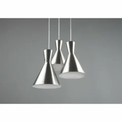 Luminaires Reality Suspensions|Suspension Reality Enzo Nickel mat, 3 lumières