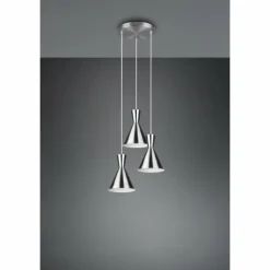 Luminaires Reality Suspensions|Suspension Reality Enzo Nickel mat, 3 lumières
