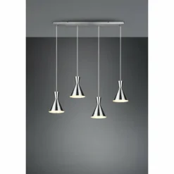 Luminaires Reality Suspensions|Suspension Reality Enzo Nickel mat, 4 lumières