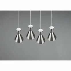 Luminaires Reality Suspensions|Suspension Reality Enzo Nickel mat, 4 lumières