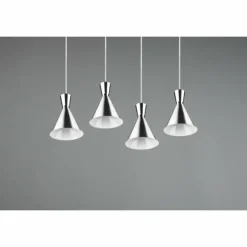 Luminaires Reality Suspensions|Suspension Reality Enzo Nickel mat, 4 lumières