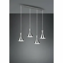 Luminaires Reality Suspensions|Suspension Reality Enzo Nickel mat, 4 lumières