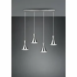 Luminaires Reality Suspensions|Suspension Reality Enzo Nickel mat, 4 lumières