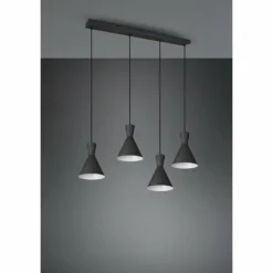 Luminaires Reality Suspensions|Suspension Reality Enzo Noir, 4 lumières