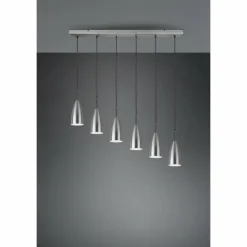 Luminaires Reality Suspensions|Suspension Reality Farin Nickel mat, 6 lumières