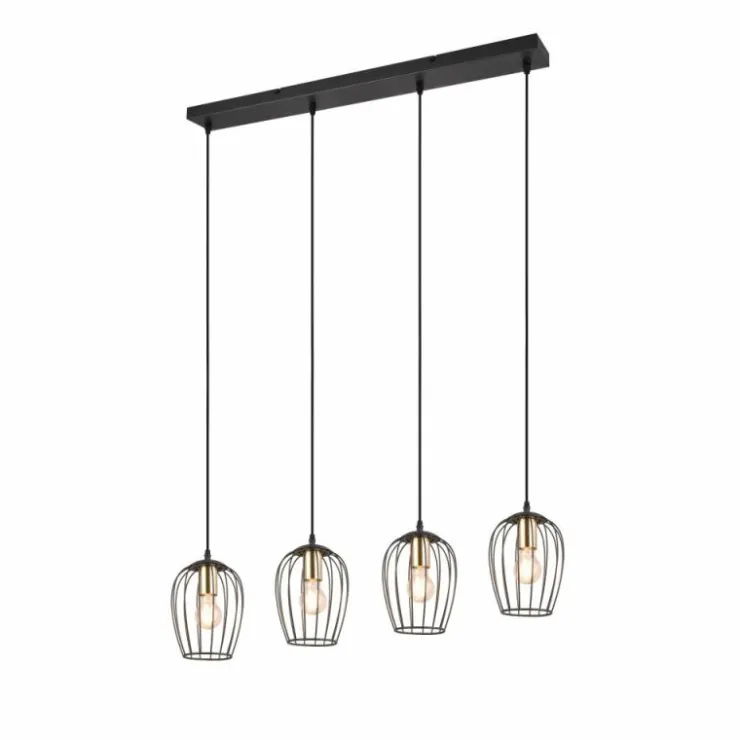Luminaires Reality Suspensions|Suspension Reality Grid Noir, 4 lumières