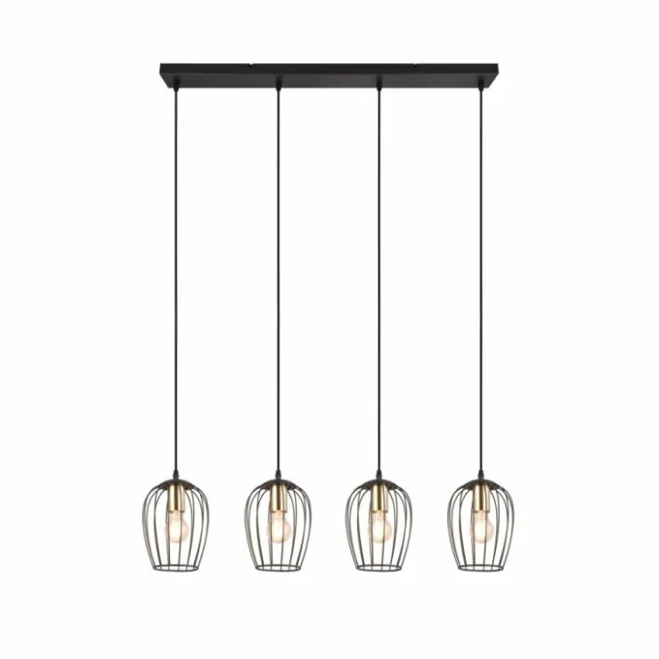 Luminaires Reality Suspensions|Suspension Reality Grid Noir, 4 lumières