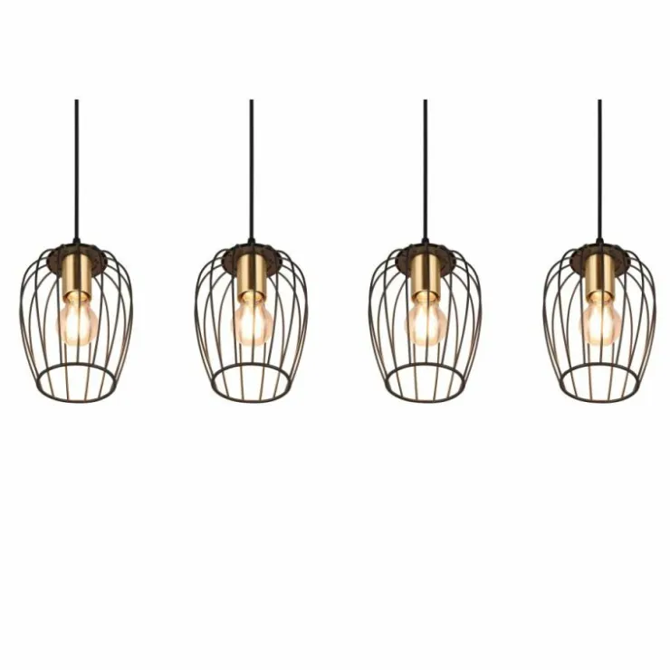 Luminaires Reality Suspensions|Suspension Reality Grid Noir, 4 lumières