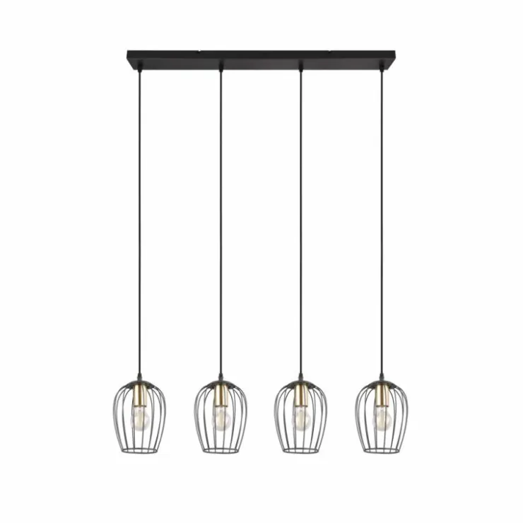 Luminaires Reality Suspensions|Suspension Reality Grid Noir, 4 lumières