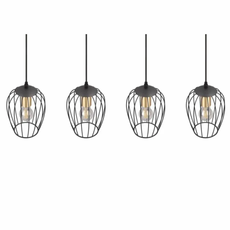 Luminaires Reality Suspensions|Suspension Reality Grid Noir, 4 lumières