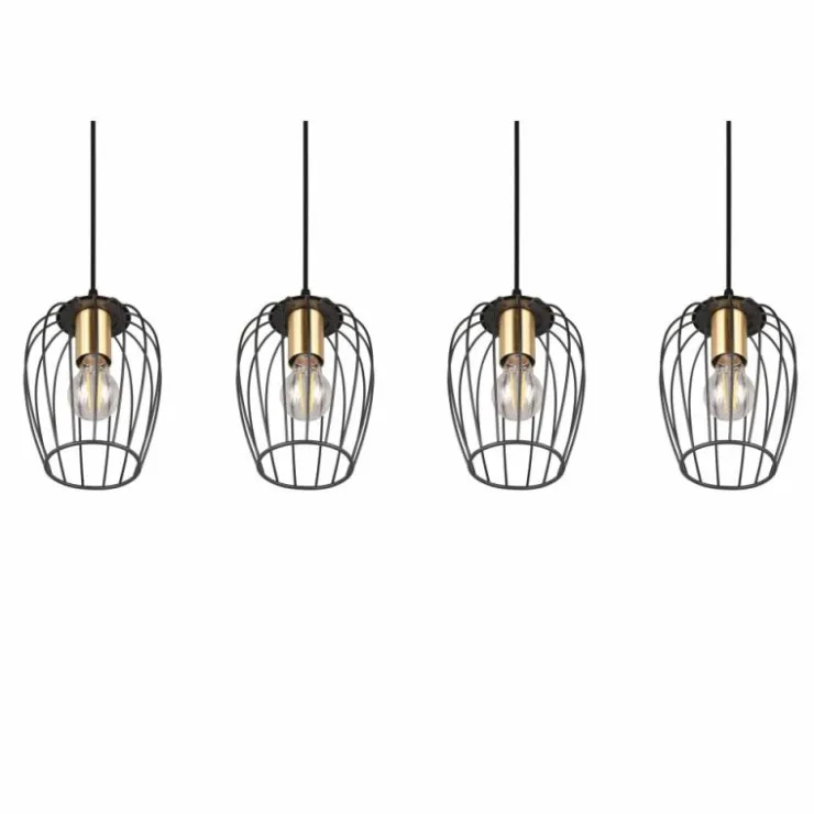 Luminaires Reality Suspensions|Suspension Reality Grid Noir, 4 lumières