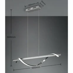 Luminaires Reality Éclairage Led|Suspension Reality Isabel LED Chrome, 1 lumière
