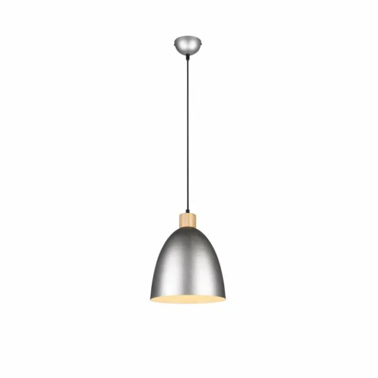 Luminaires Reality Suspensions|Suspension Reality Jagger Brun foncé, Nickel mat, 1 lumière