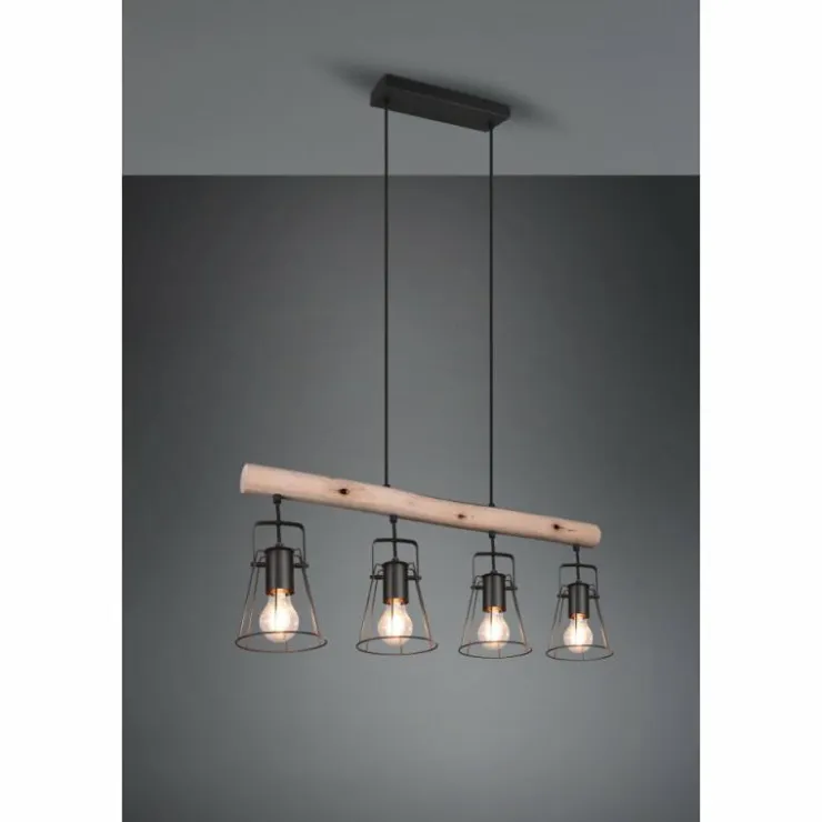 Luminaires Reality Suspensions|Suspension Reality Jaipur Noir, 4 lumières