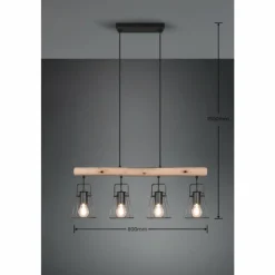 Luminaires Reality Suspensions|Suspension Reality Jaipur Noir, 4 lumières